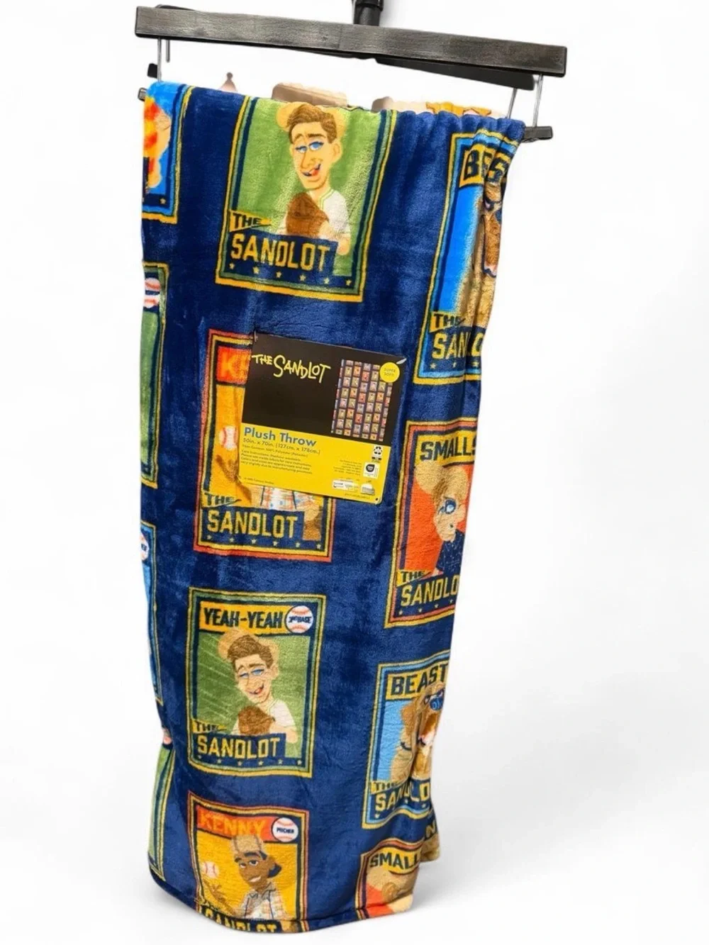 The Sandlot Plush Throw Blanket - Blue Multi-Character Design